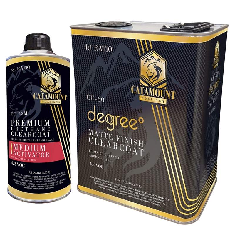 Catamount Coatings Degree 4:1 Matte Finish Clear Gallon CC-60 & Medium Activator Quart CC-42M Kit