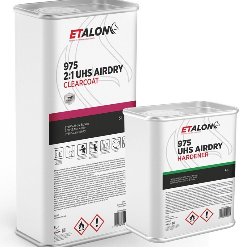 ETALON Etaclear Airdry 975 UHS 2:1 Acrylic Clearcoat 5 Liter & 975 UHS Hardener 2.5 Liter Kit