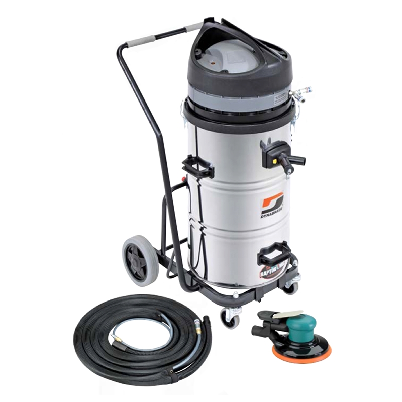 Dynabrade Mega-Raptor Vac Standard Pack w/ 59182 Dynorbital Spirit Mobile Auto Vacuum System - M1010SP