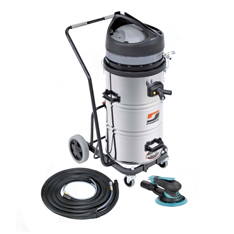 Dynabrade Mega-Raptor Vac Standard Pack Mobile Auto Vacuum System w/ X61VHS Dynorbital Extreme Sander - M1020EX