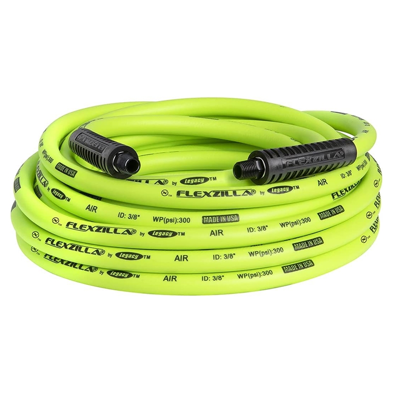 Flexzilla 3/8" x 35 ft Heavy-Duty Air Hose,  1/4" MNPT Fittings - HFZ3835YW2