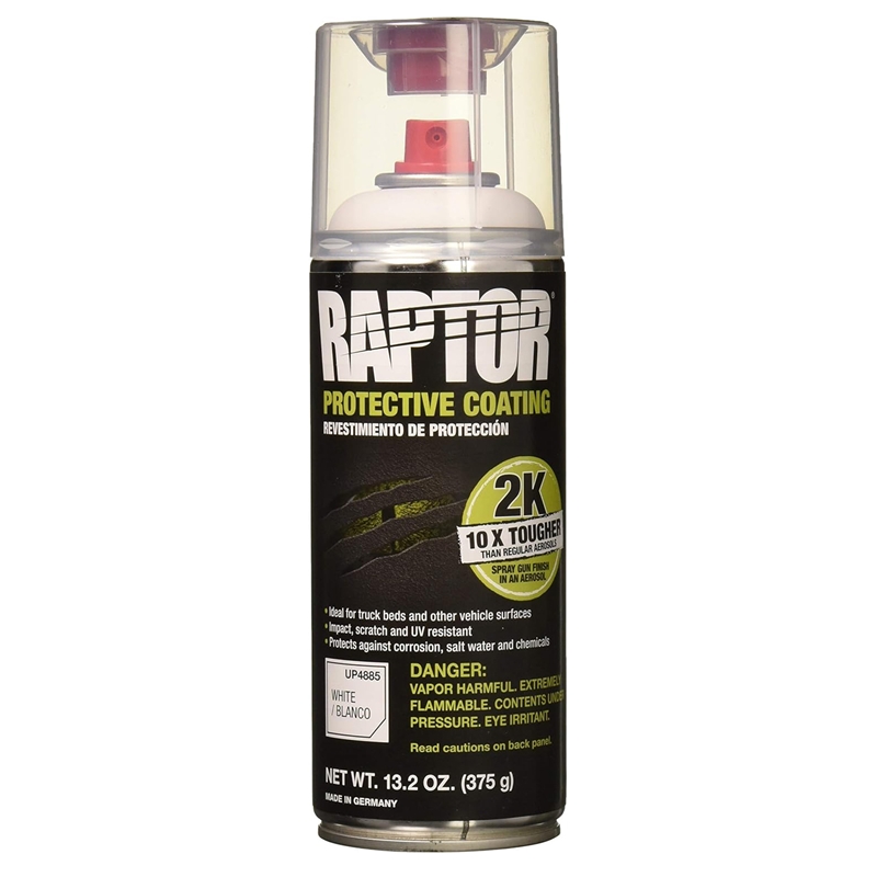 U-Pol Raptor 2K White Bedliner 400Ml Aerosol