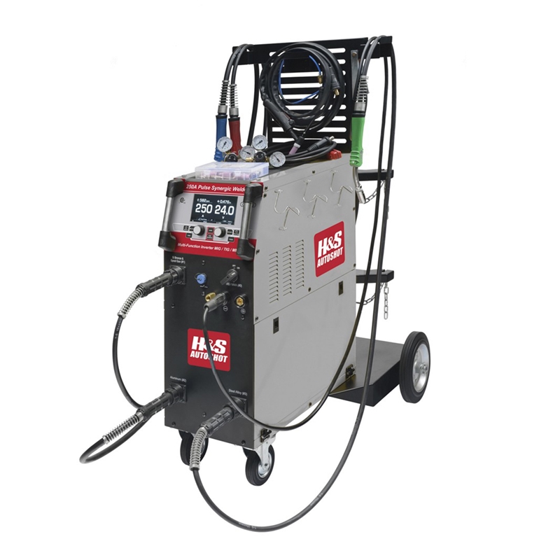 H&S AutoShot Pulse-Mig 250A 3 Torch Synergic Welder - HSW-6550