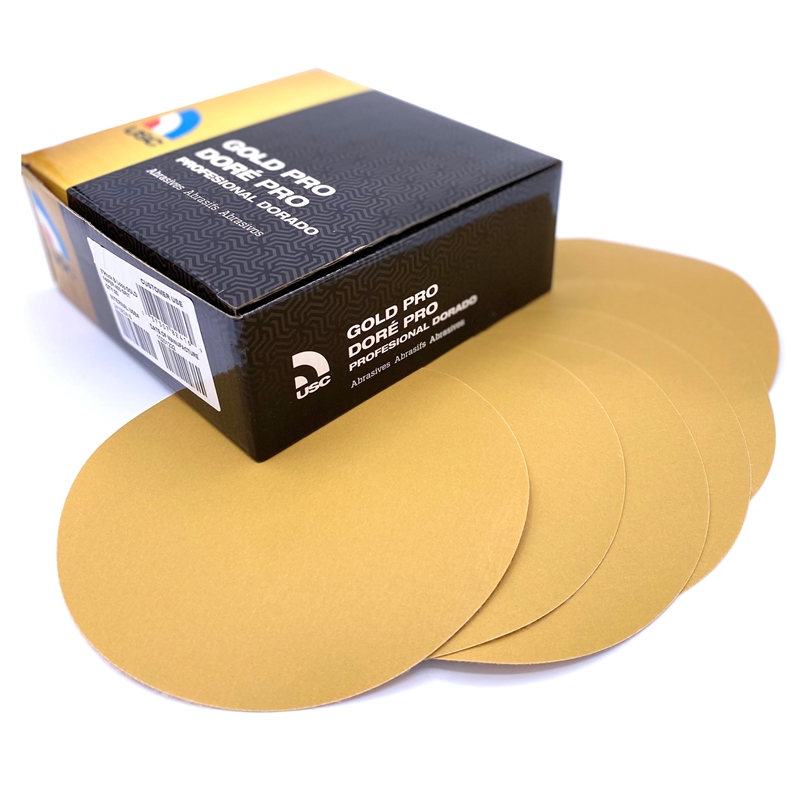 USC 6" Psa P80 Gold Paper Flat (100/Box) - 82306