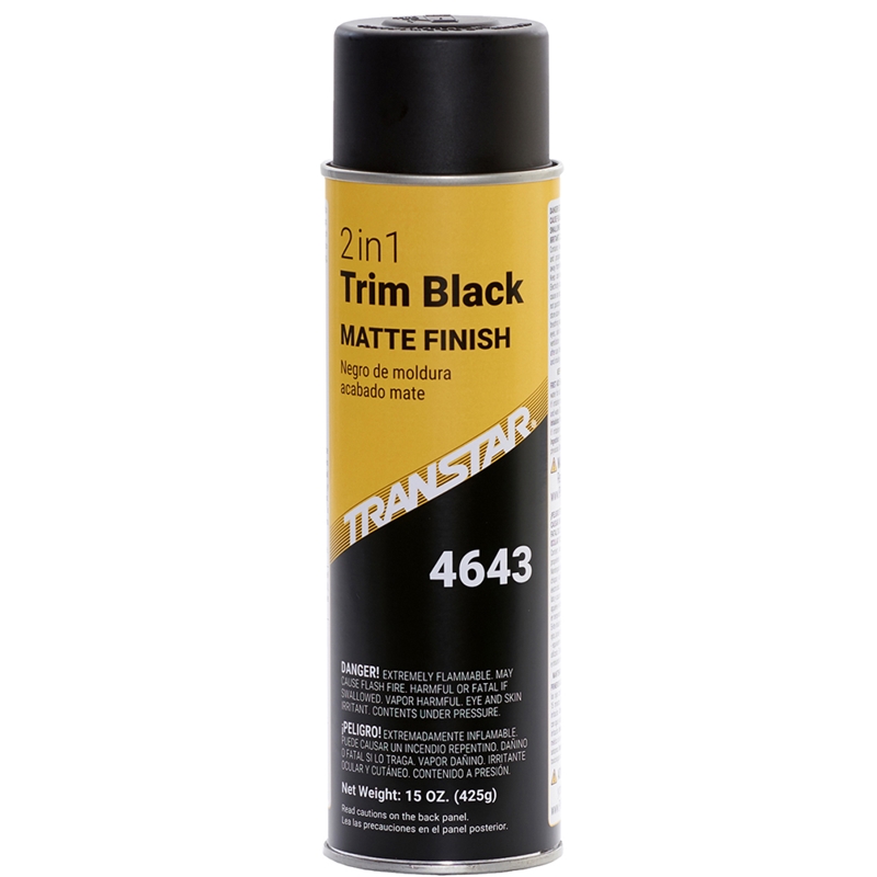 Transtar 2 In 1 Trim Matte Black 20 Oz. Aerosol - 4643