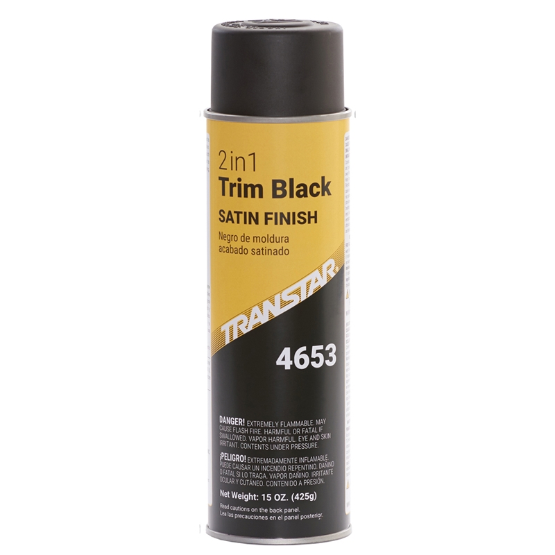 Transtar 2 In 1 Trim - Satin Black 20 Oz. Aerosol - 4653