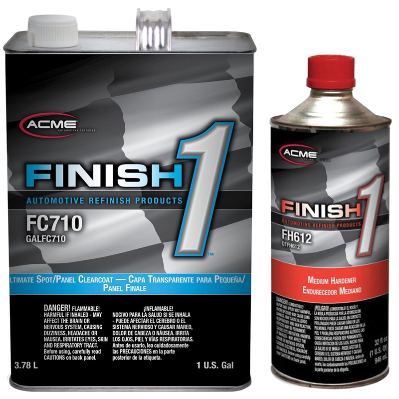 Finish-1 Ultimate Spot/Panel FC710 Clearcoat Gallon & FH612 Medium Hardener FH612 Kit