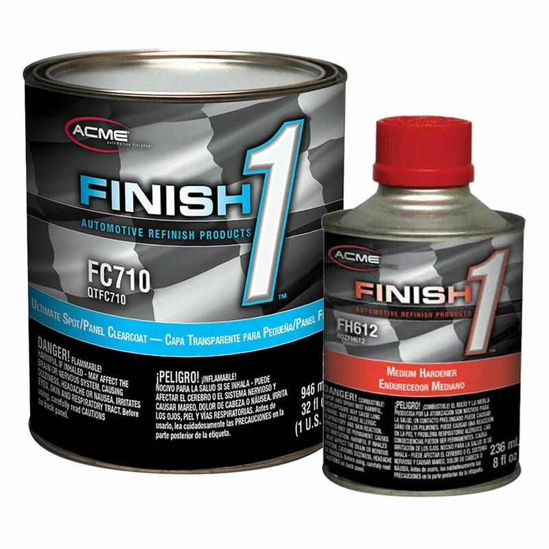 Finish-1 Ultimate Spot/Panel FC710 Clearcoat Quart & FH612 Medium Hardener FH612 Kit