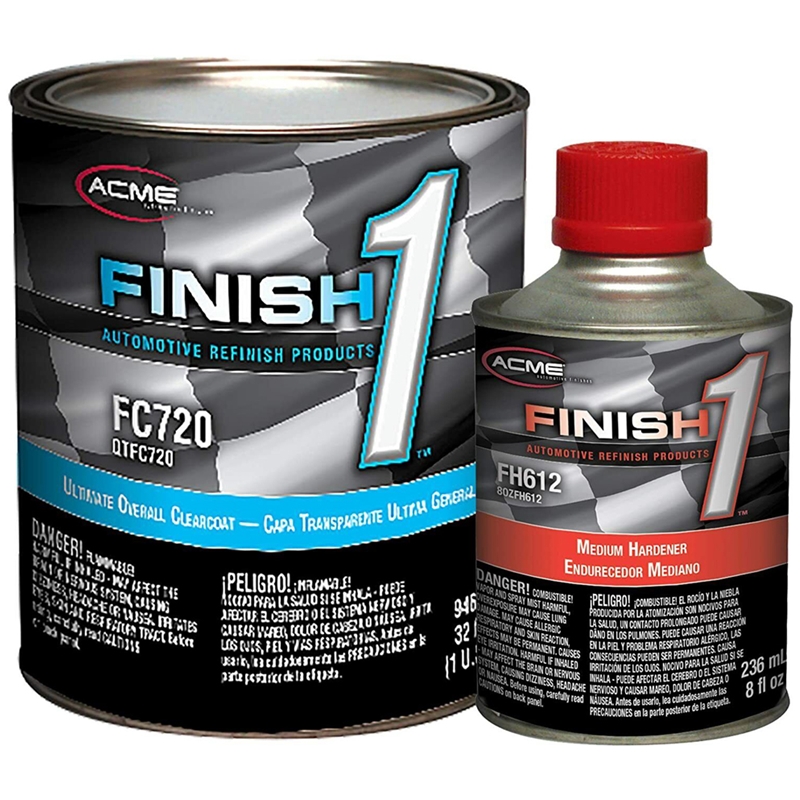 Finish-1 Ultimate Spot/Panel FC720 Clearcoat Quart & FH612 Medium Hardener FH612 Kit