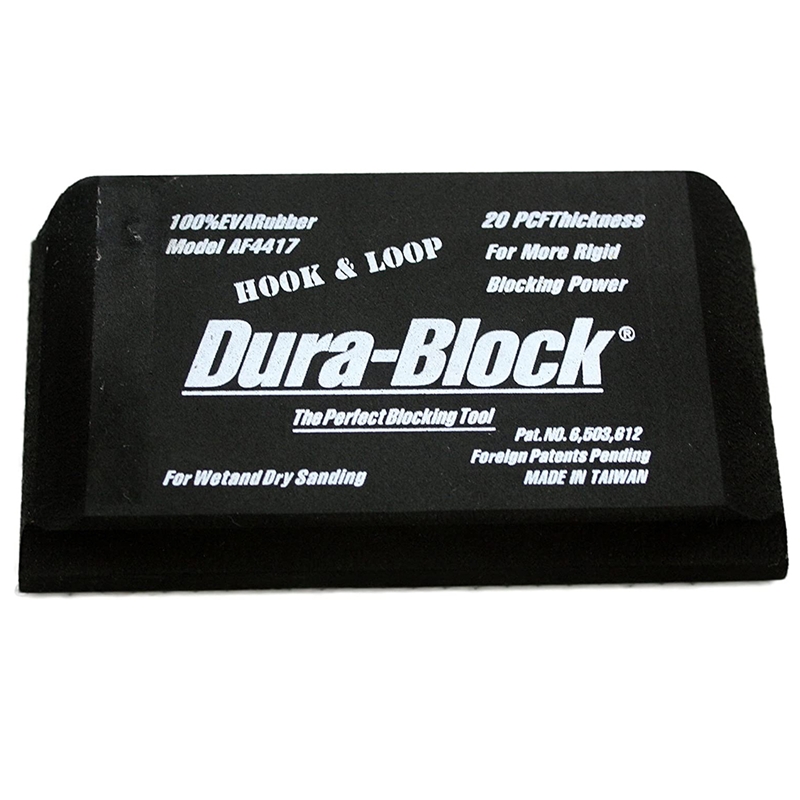 Dura-Block 1/3" Radius Sanding Block, 5-1/2" X 2-3/4" X 1-1/2" W/ Hook & Loop Attachment - AF4417