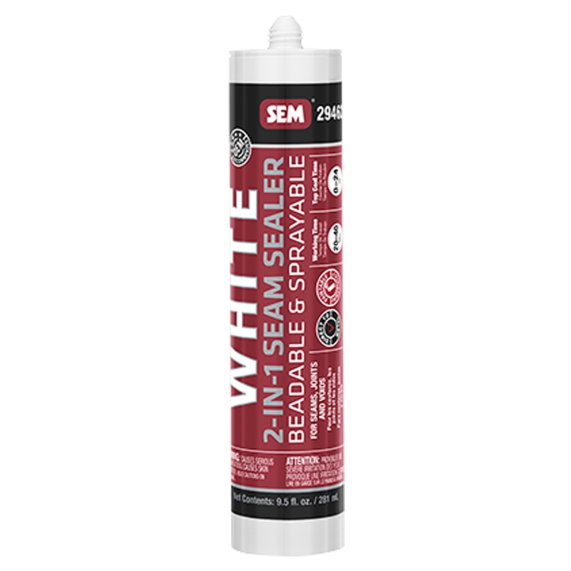 SEM 2-In-1 White Sprayable Seam Sealer 9.5 Oz. Tube - 29462