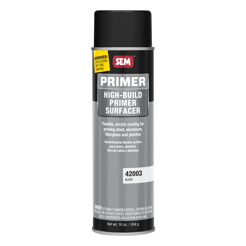 SEM High-Build Primer Surfacer Black 16 Oz. Aerosol - 42003