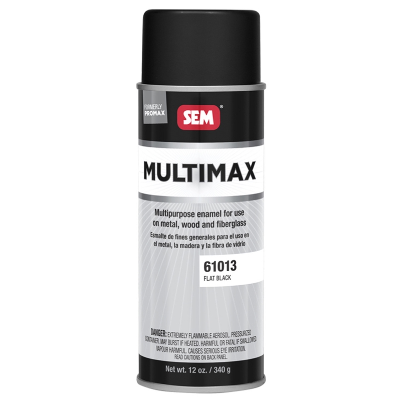 SEM Multimax Flat Black Enamel Paint 12 Oz. Aerosol - 61013